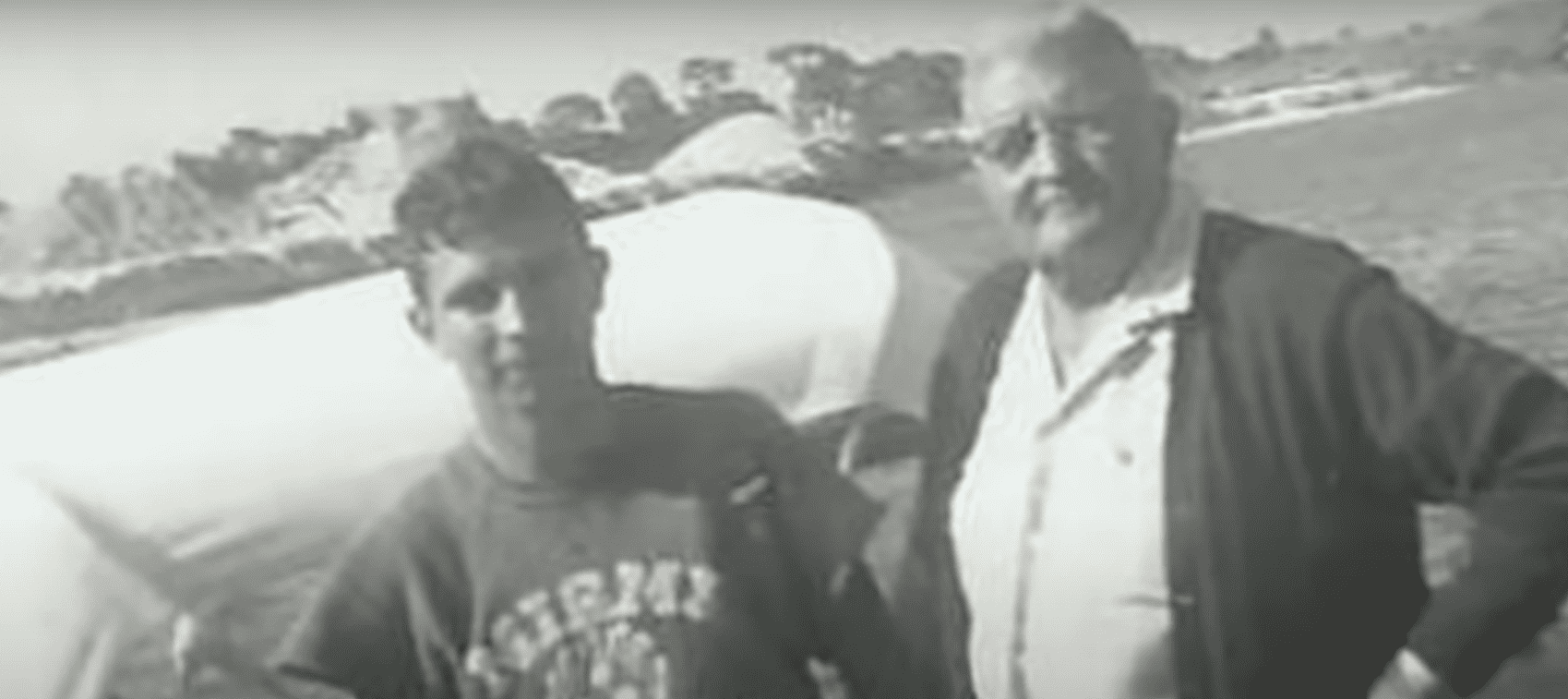 A teenage Dave Hickman with his grandfather.  │Source: youtube.com/CBS Mornings