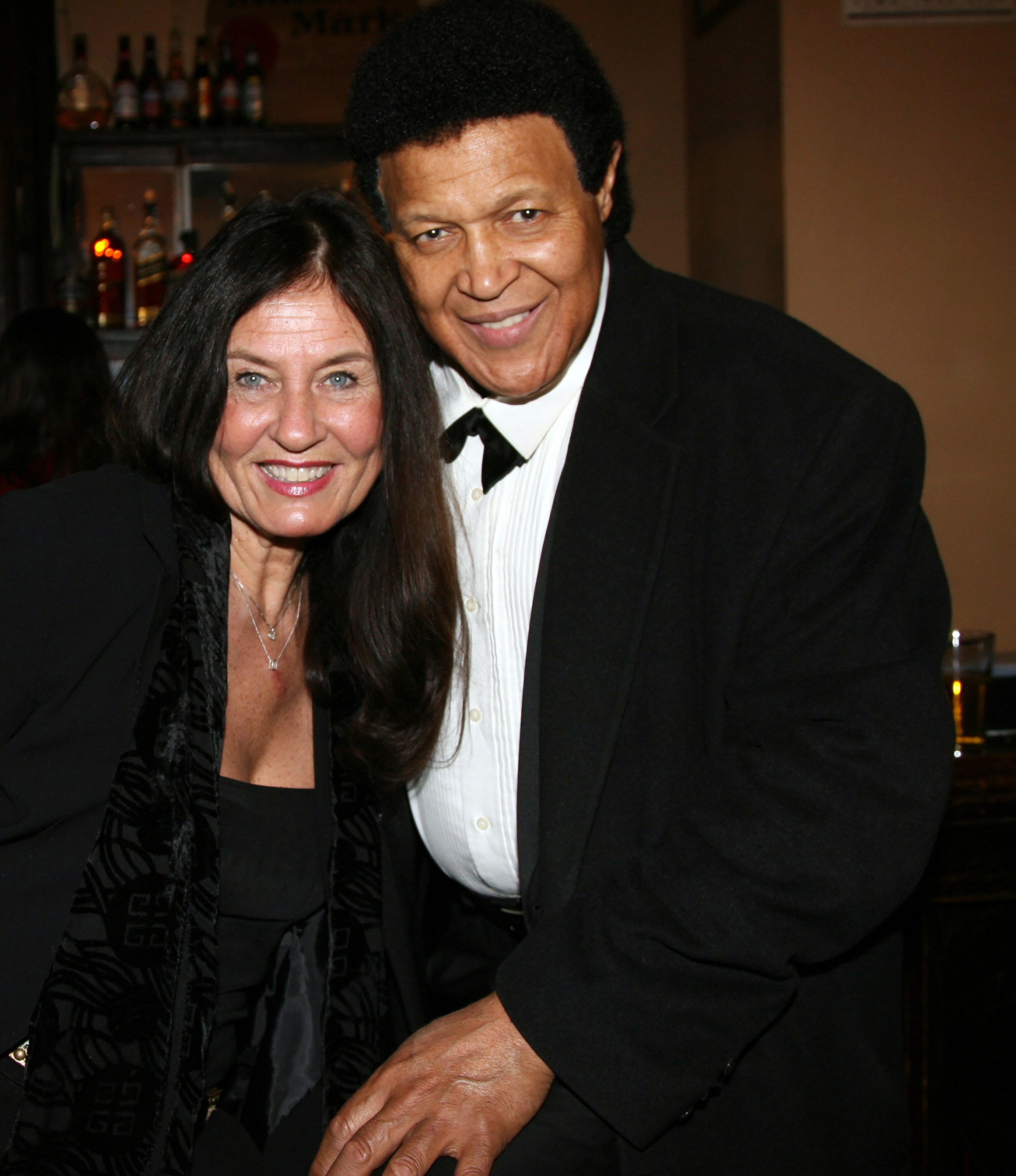 Musician Chubby Checker with his wife, Catharina Lodders, when he performs with a full band at The Cutting Room on March 6, 2008, in New York City.  |  source: Getty Images