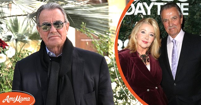 Eric Braeden standing in front of his home [left]Eric Braeden and Dale Russell Gudegast at the CBS Daytime #1 for 30 Years on October 10, 2016 [right] |  Source: Getty Images, Twitter.com/EBraeden