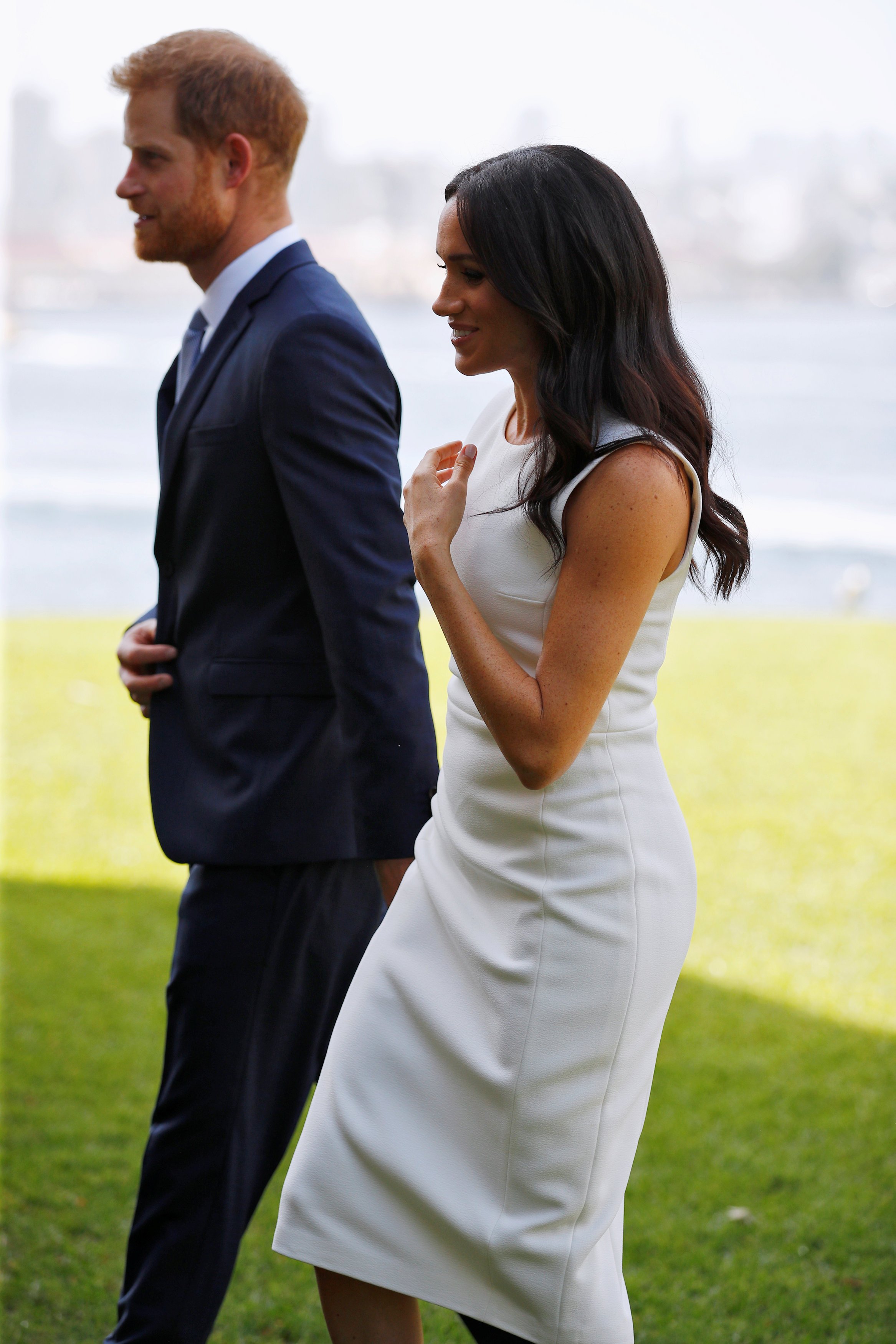 Prince Harry, Duke of Sussex and Meghan, Duchess of Sussex attend a welcome event at Admiralty House on October 16, 2018 in Sydney, Australia |  Source: Getty Images 