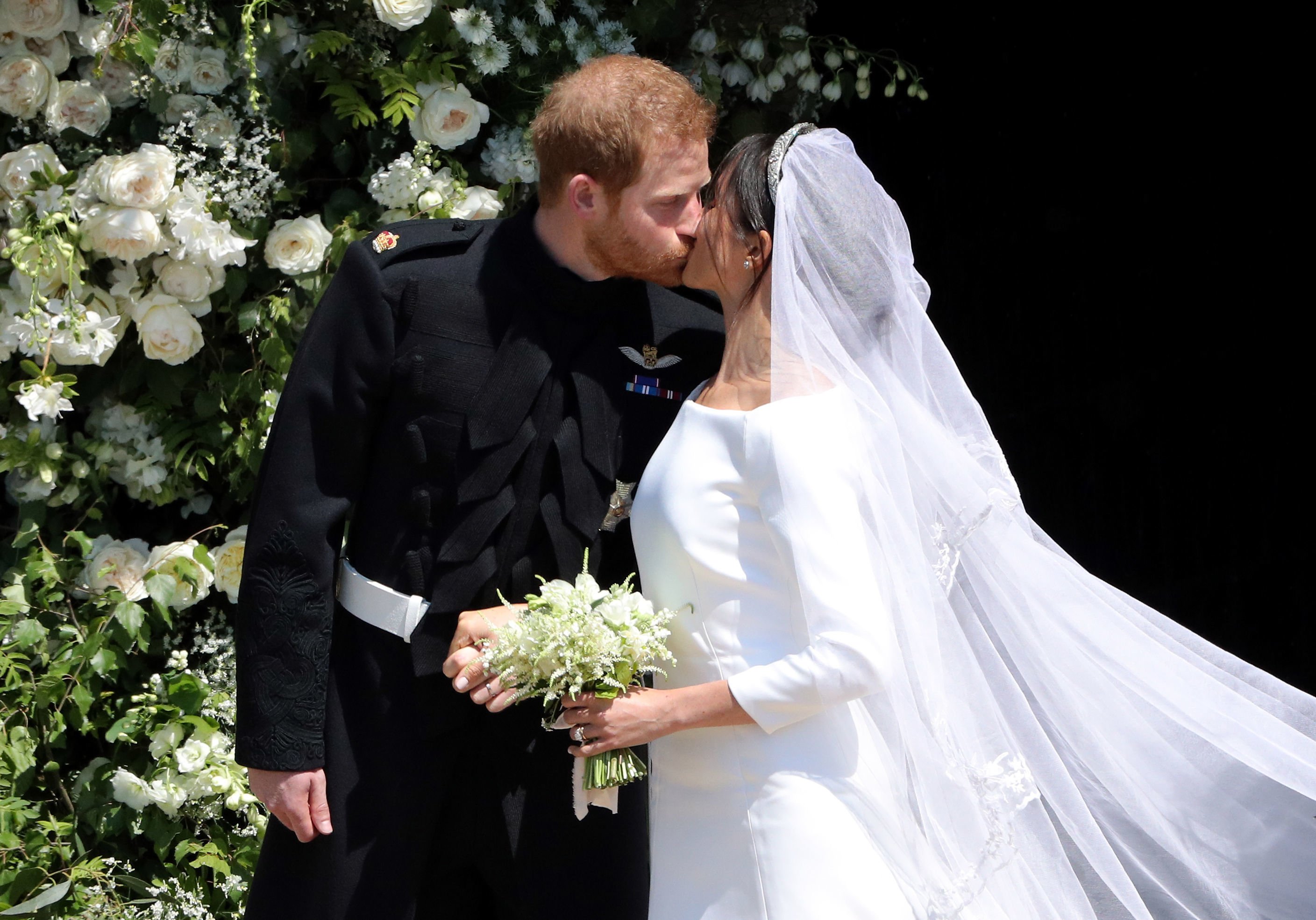 Prince Harry and Meghan Markle on their wedding day in London 2018. |  Source: Getty Images 