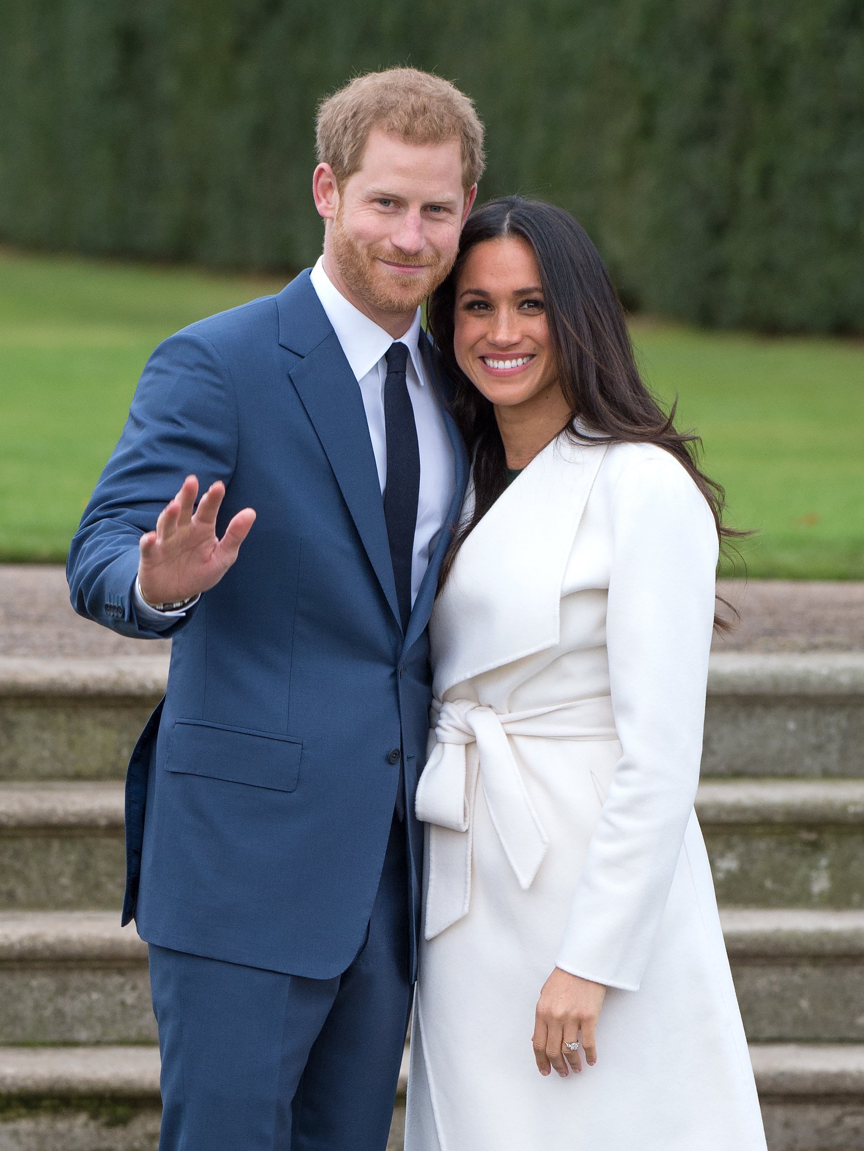 Prince Harry and Meghan Markle after announcing their engagement in London 2017. |  Source: Getty Images