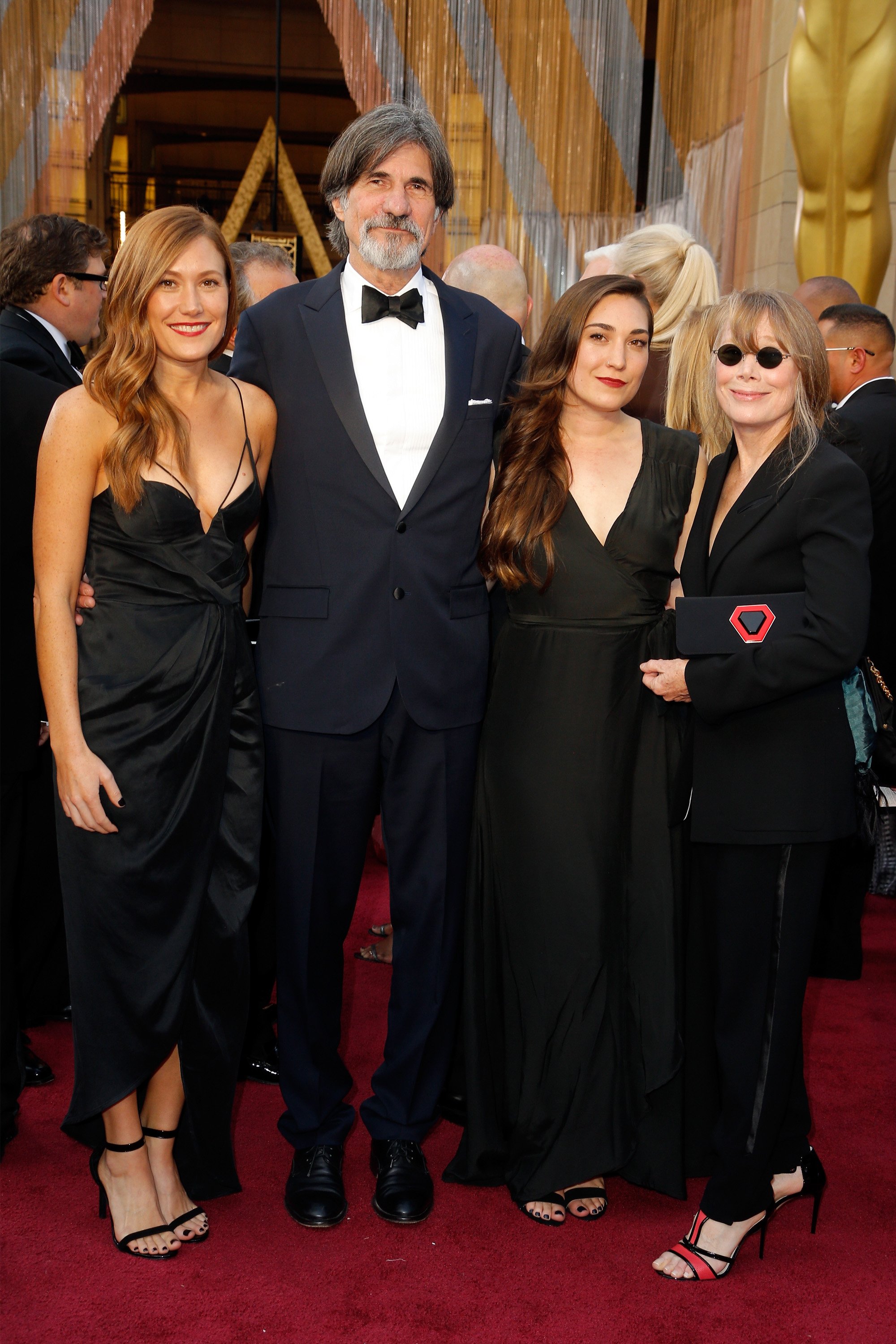 Schuyler Fisk, Jack Fisk, Madison Fisk and Sissy Spacek at the 88th Annual Academy Awards on February 28, 2016 in Hollywood, California |  Source: Getty Images